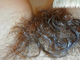 Glorious hairy bush fetish clip hairy pussy underwater in close up