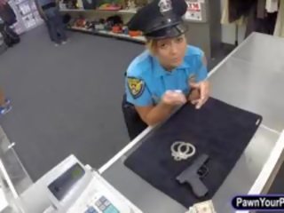 Lover Security Officer Posed Naked And Fucked At The Pawnshop