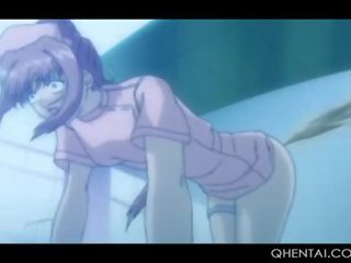 Delicate hentai adolescente chica disfruta cabalgando manhood en la suelo