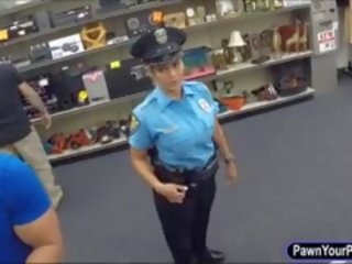 Latin Security Officer Pawns Her Pussy