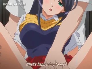 Bị kích thích hentai trẻ yêu nhận cô ấy squirting lồn trêu chọc