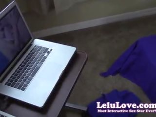 Webcam teenager gives you POV surprise blowjob during live movie