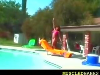 Muscled femme fatale Zucchini Masturbation