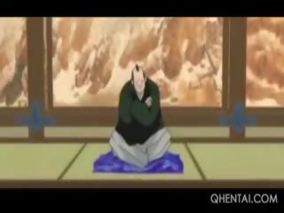 Vierge hentaï geisha obtient son étroit minou smashed dur