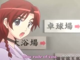 Redhead Hentai attractive Hottie Giving Tit Job In Anime clip