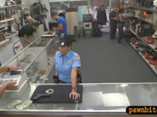 Huge Boobs Security Officer Gets Fucked At The Pawnshop