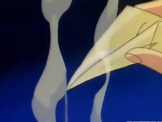 Skllavëri japoneze anime duke thithur manhood dhe stimulim me gisht bythë