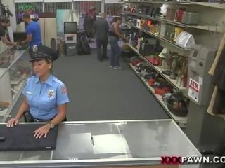 Miss Police officer is sucking my dick call 911