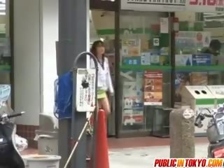 Super Asian Chick In Public dirty video Action