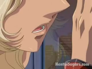 Incendiary Blonde Hentai Minx Getting Undressed And Rammed