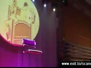 Public adult clip on stage for 1000 spectators