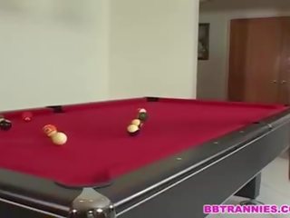 Tranny banged on pool table